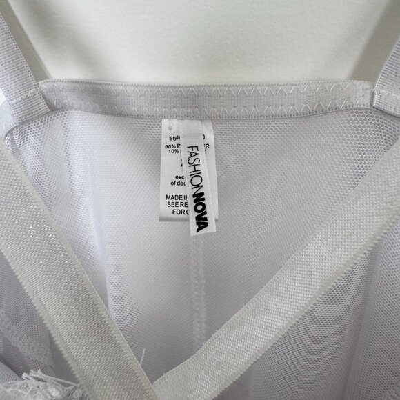 [NEVER WORN] White Lingerie One Piece Bodysuit Fashionova - Picture 7 of 8